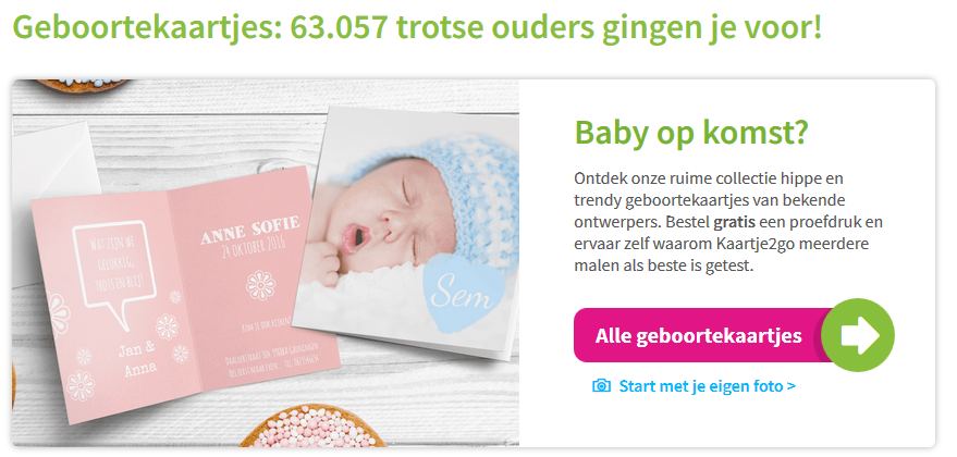 geboortekaartjes kaartje2go