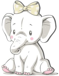 Geboortebord van kraambord.nl van olifant