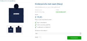 kinderponcho bedrukken