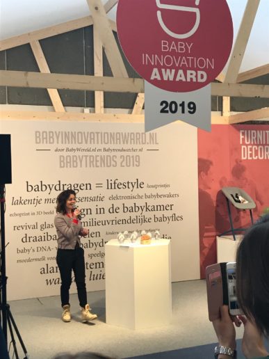 Kim Lian van der Meij winnaars Baby Innovation Award 2019 Negenmaandenbeurs